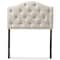 Baxton Studio Myra Beige Upholstered Button-Tufted Twin Size Headboard 125-6972 - alternate 1